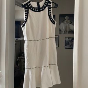 White and black dress